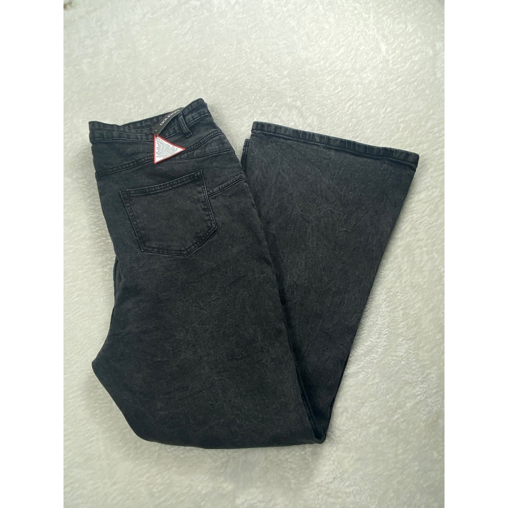 Boohoo Women's‎ Size 18 Plus Butt Shaper High Rise Flare Black Wash Jeans NWT